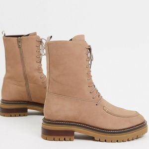 ASOS Analyse suede loafer boots in camel 7 NWOT